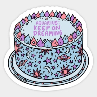 Aquarius Cake Sticker